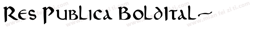Res Publica BoldItal字体转换
